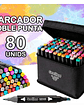 Estuche Marcadores Doble Punta X 80 Unidades Grafitos - Miniatura 2