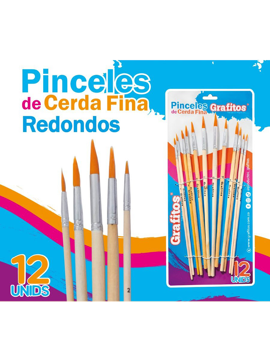 Juego De Pinceles Grafitos X 12 Unidades  2