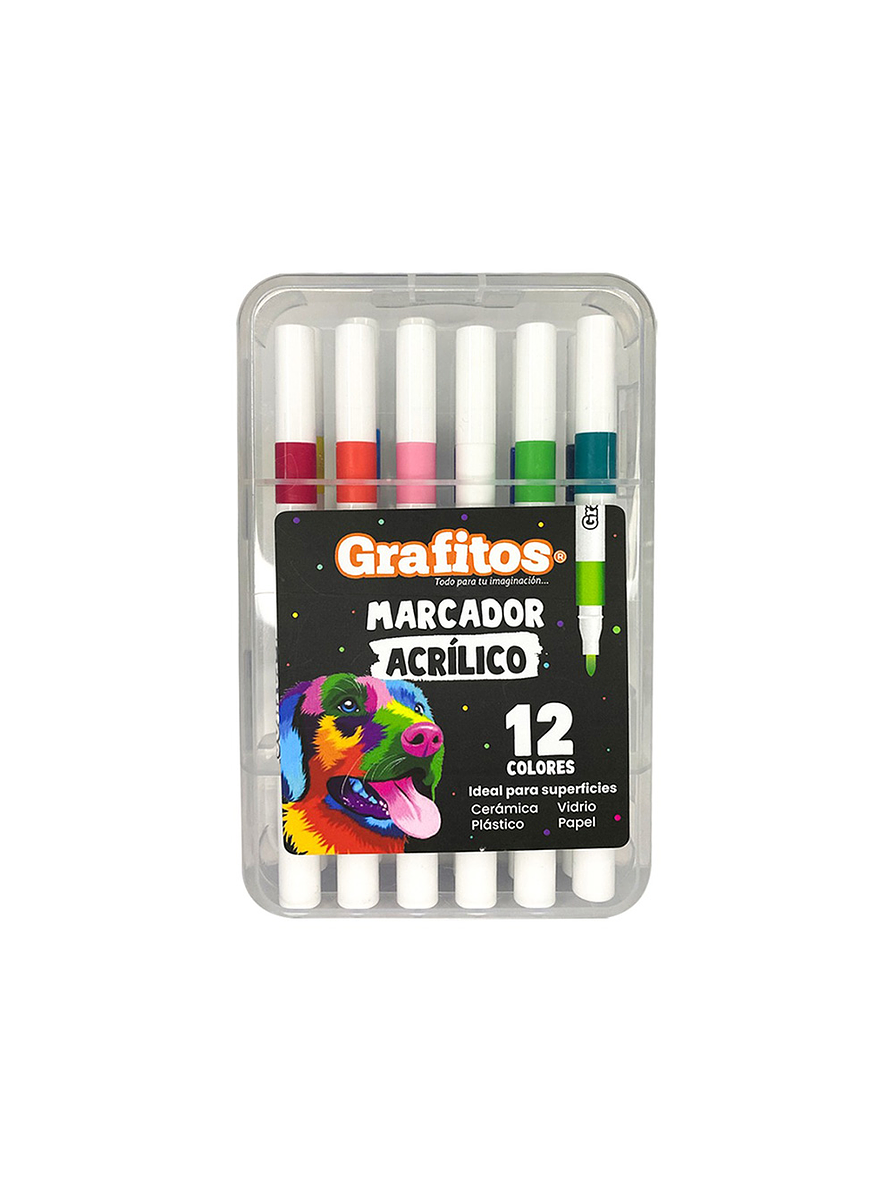 Marcadores Acrílicos Grafitos X 12 Unidades  1