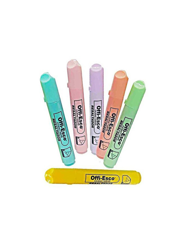 Resaltador Grueso Offi-Esco OE-540 Pastel  1