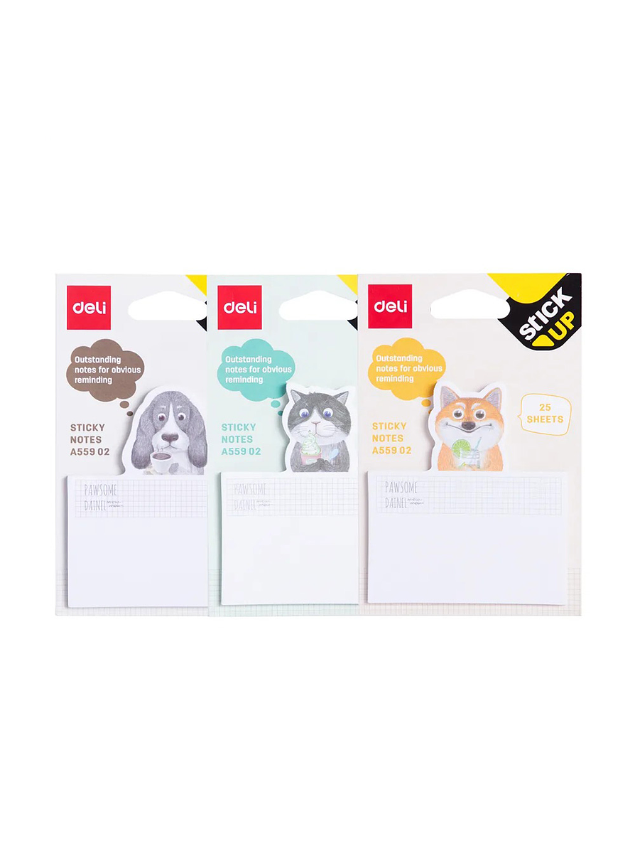 Notas Adhesivas Escolares Deli Mascotas 1