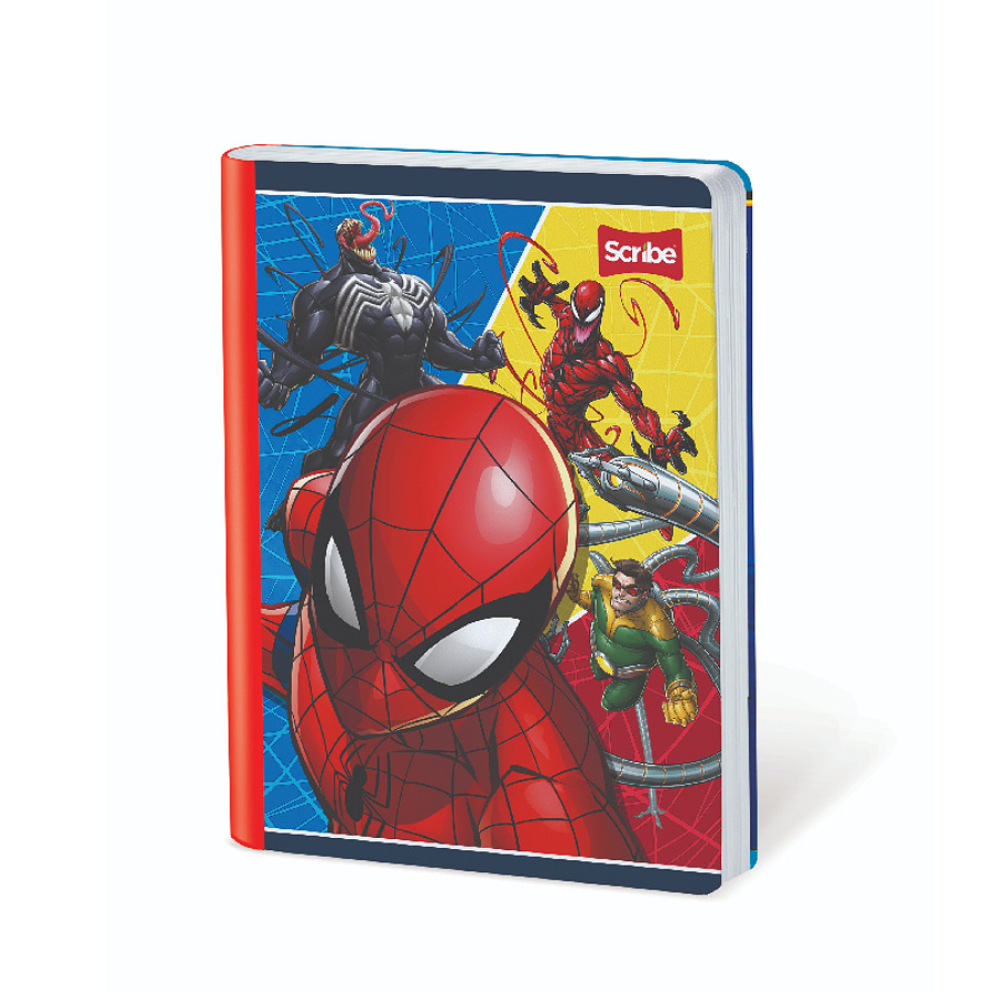 Cuaderno Cosido Spiderman 100 Hojas Cuadros  1