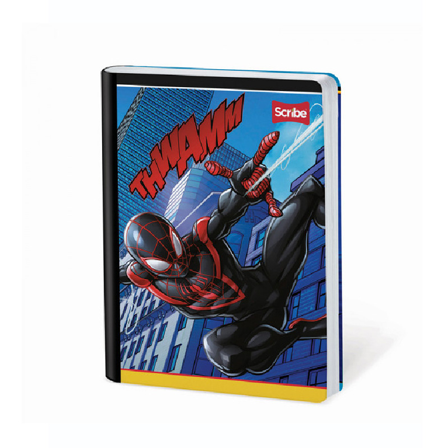 Cuaderno Cosido Spiderman 100 Hojas Cuadros  3