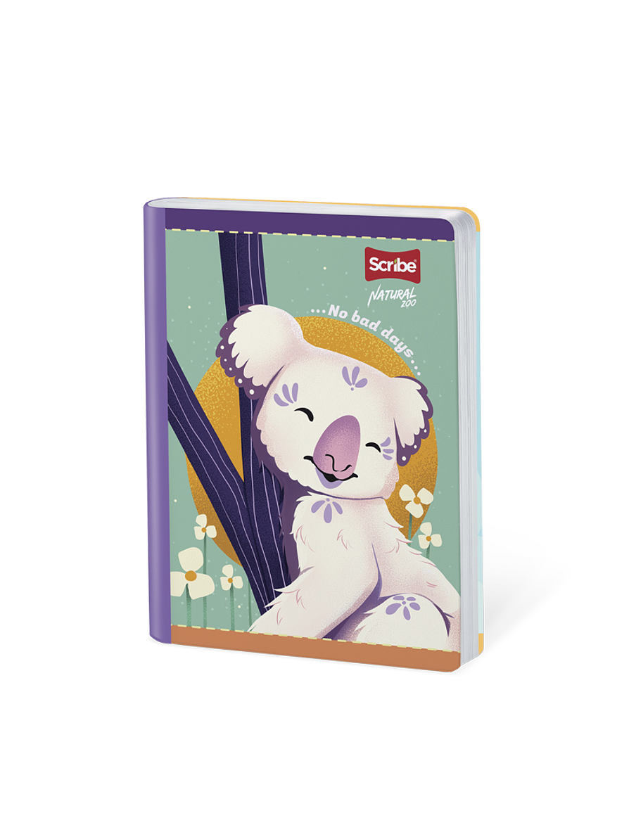 Cuaderno Cosido Natural Zoo 100 Hojas Cuadros 2