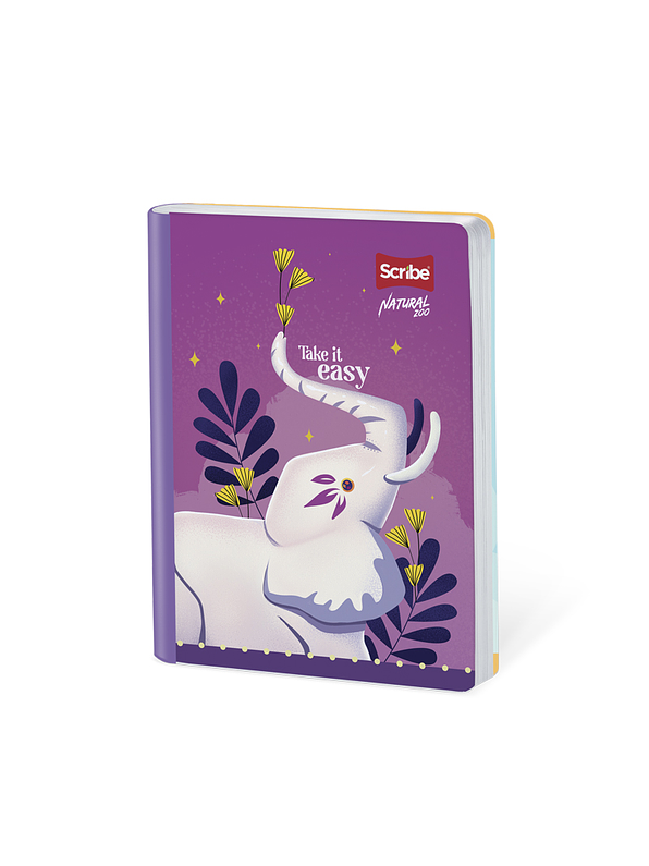 Cuaderno Cosido Natural Zoo 100 Hojas Cuadros 3