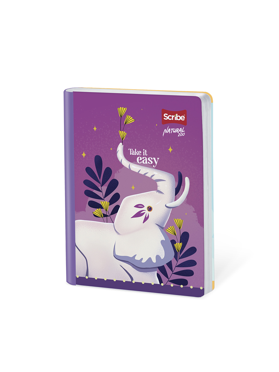 Cuaderno Cosido Natural Zoo 100 Hojas Cuadros 3