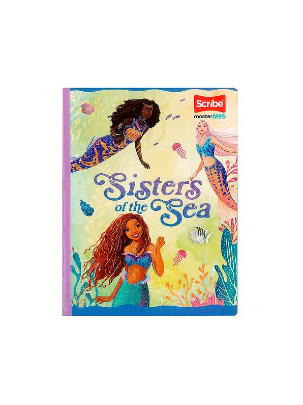 Cuaderno Cosido Sirenita 100 Hojas Cuadros 4