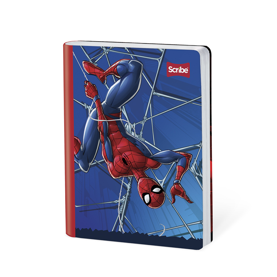 Cuaderno Cosido Spiderman 50 Hojas Cuadros  4