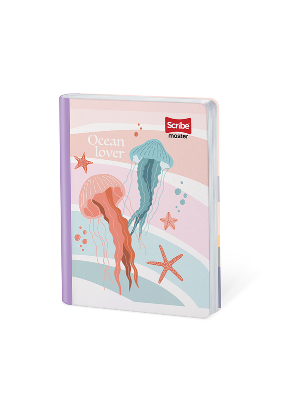 Cuaderno Cosido Master Femenino 50 Hojas Cuadros 1