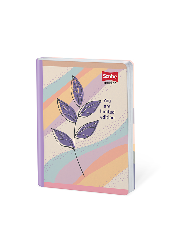 Cuaderno Cosido Master Femenino 50 Hojas Cuadros 4