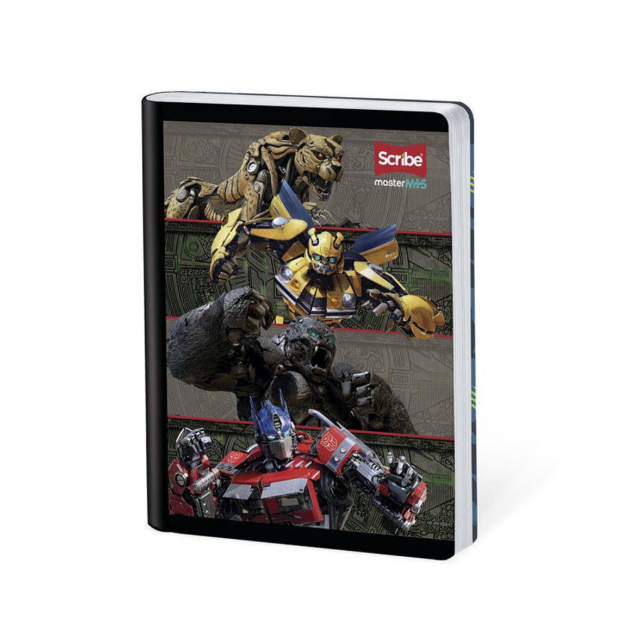 Cuaderno Cosido Transformers 100 Hojas Cuadros  5