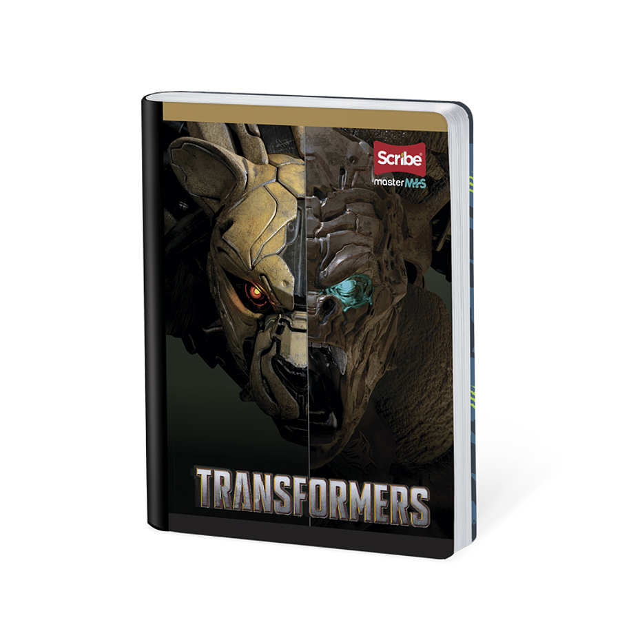 Cuaderno Cosido Transformers 50 Hojas Cuadros 4