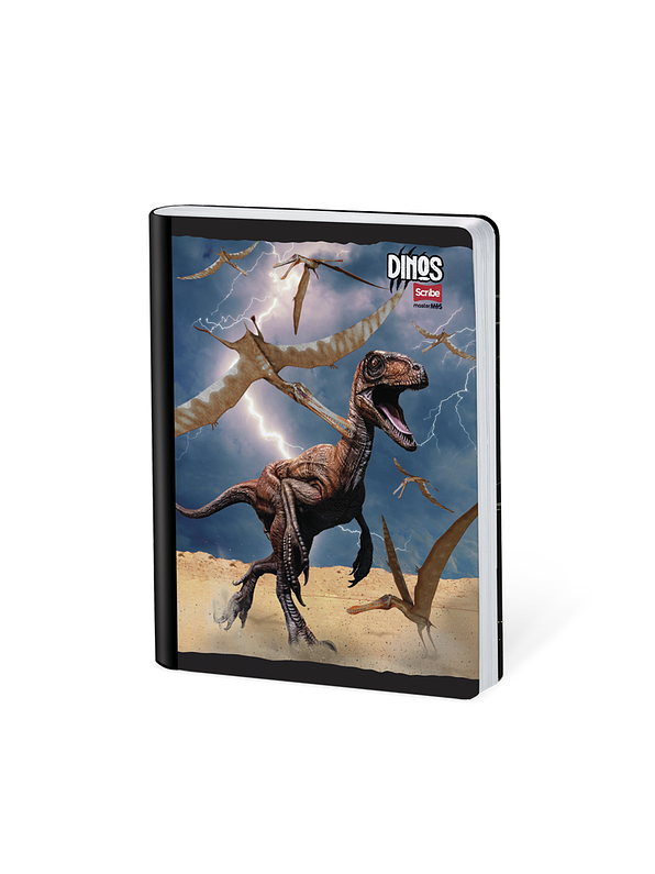 Cuaderno Cosido Dinos 50 Hojas Cuadros 2