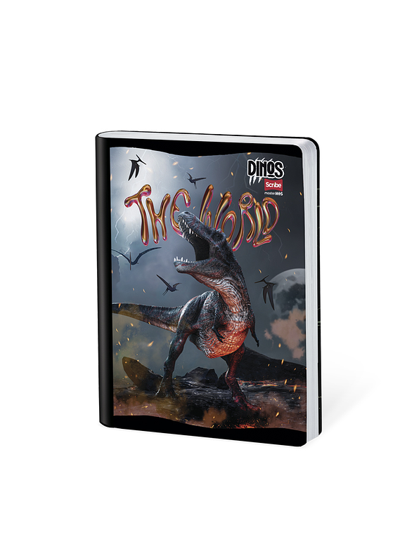 Cuaderno Cosido Dinos 50 Hojas Cuadros 3