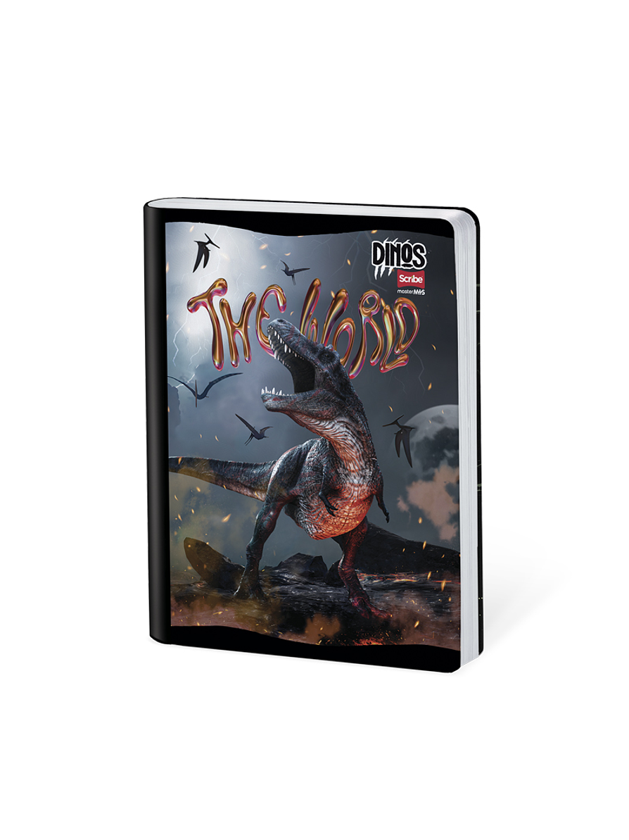 Cuaderno Cosido Dinos 50 Hojas Cuadros 3