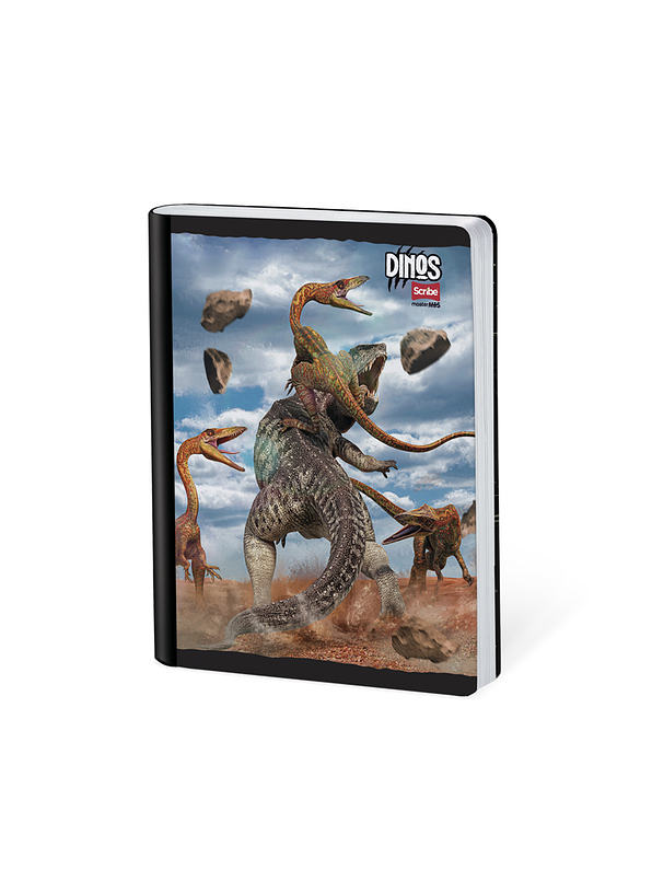 Cuaderno Cosido Dinos 50 Hojas Cuadros 4