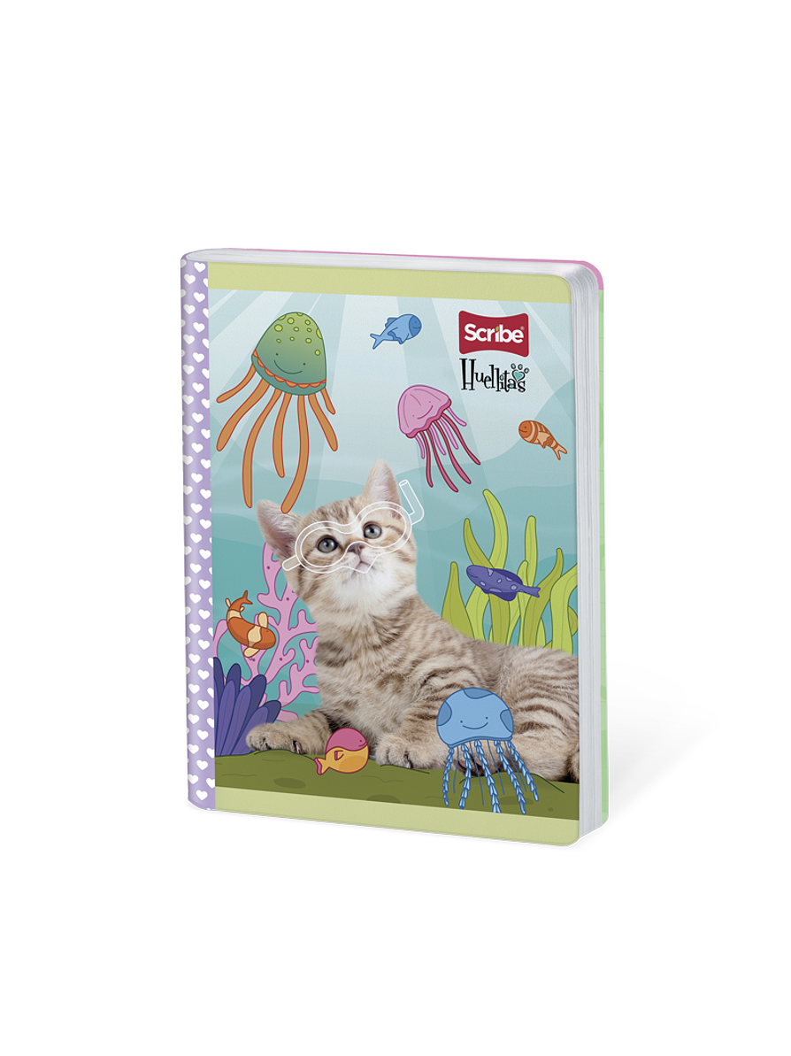 Cuaderno Cosido Huellitas Líneas 100 Hojas 2