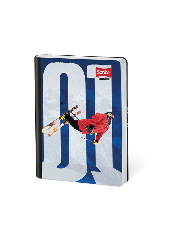 Cuaderno Cosido Master Masculino 50 Hojas Cuadros 1