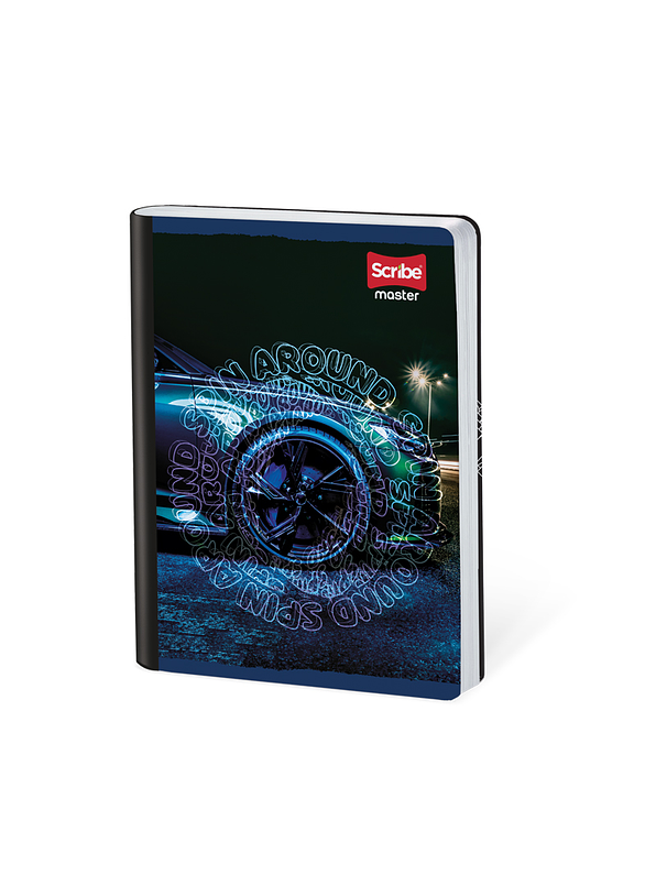 Cuaderno Cosido Master Masculino 50 Hojas Cuadros 2