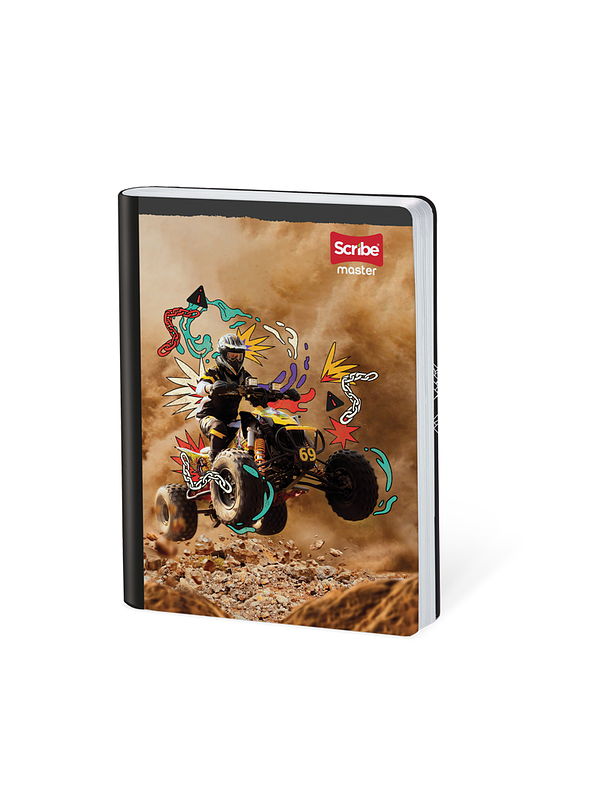 Cuaderno Cosido Master Masculino 50 Hojas Cuadros 5