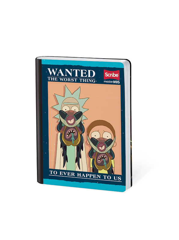 Cuaderno Cosido Rick And Morty 50 Hojas Líneas 3