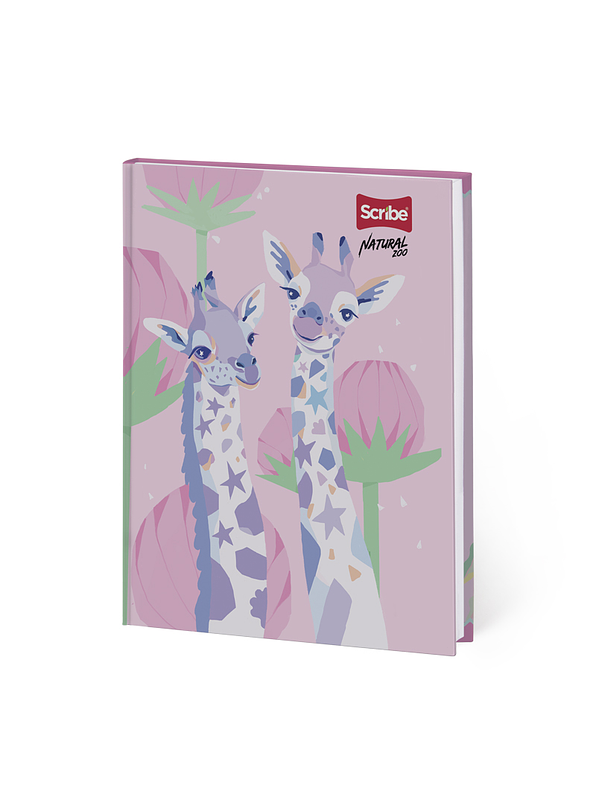 Cuaderno Pasta Dura Natural Zoo 90 Hojas Cuadros 2