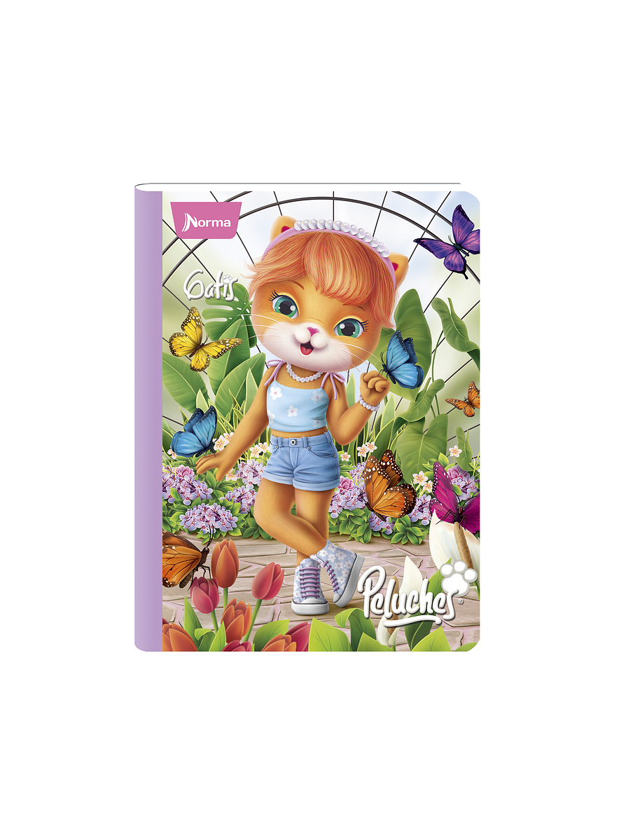 Cuaderno Cosido Norma Peluches 100 Hojas Cuadros  1