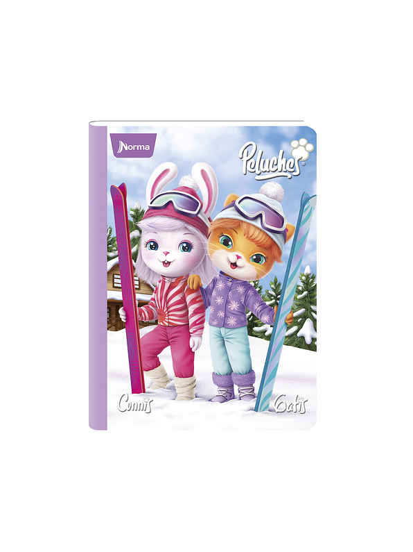 Cuaderno Cosido Norma Peluches 100 Hojas Cuadros  2