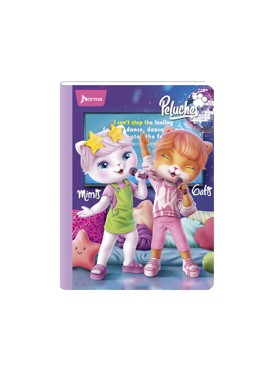 Cuaderno Cosido Norma Peluches 100 Hojas Cuadros  4