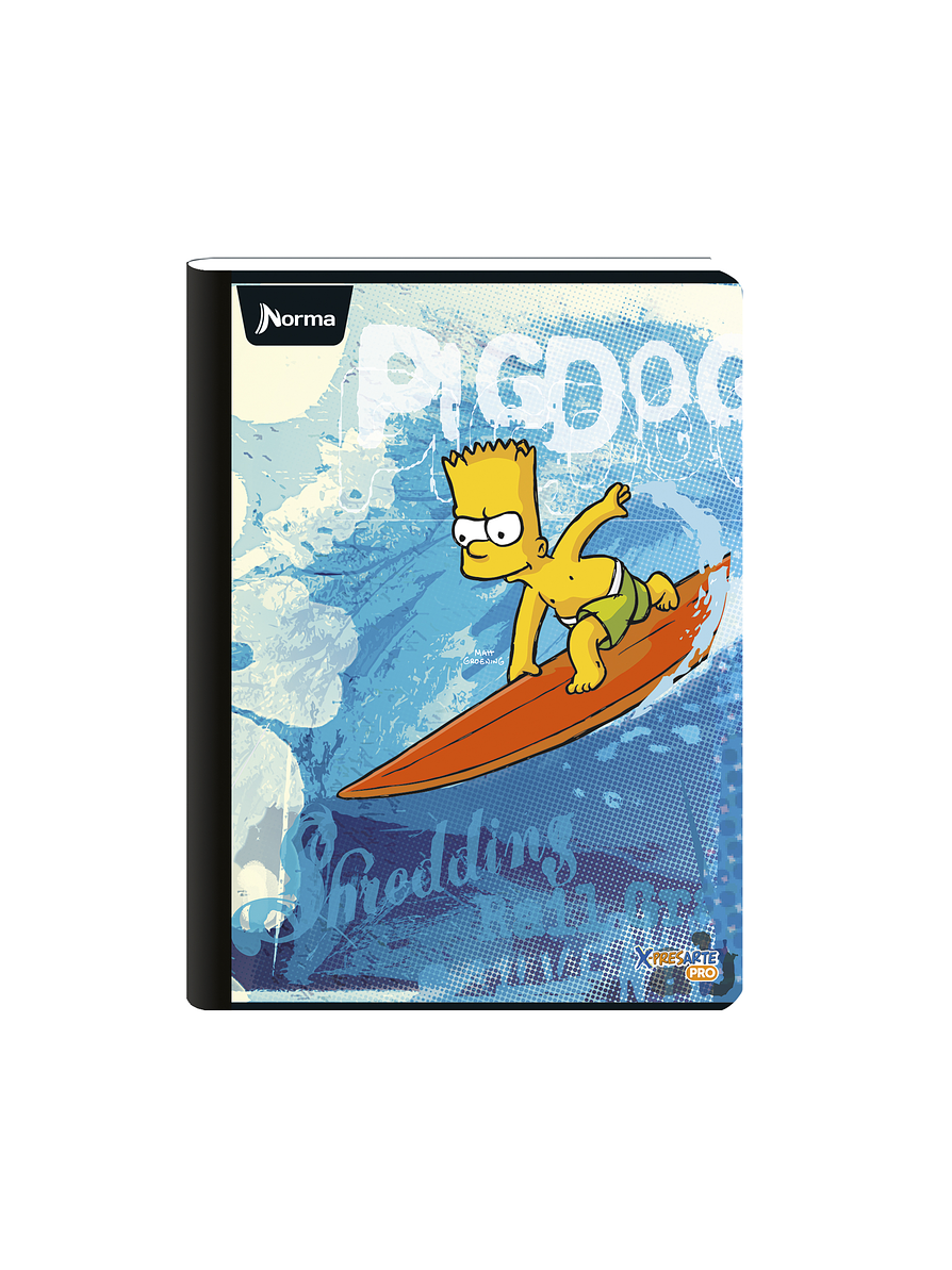 Cuaderno Cosido Pasta Dura The Simpsons 90 Hojas  2