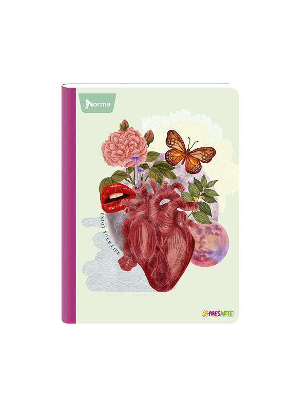 Cuaderno Cosido Pasta Dura X-Presarte 90 Hojas Cuadros Femenino 2
