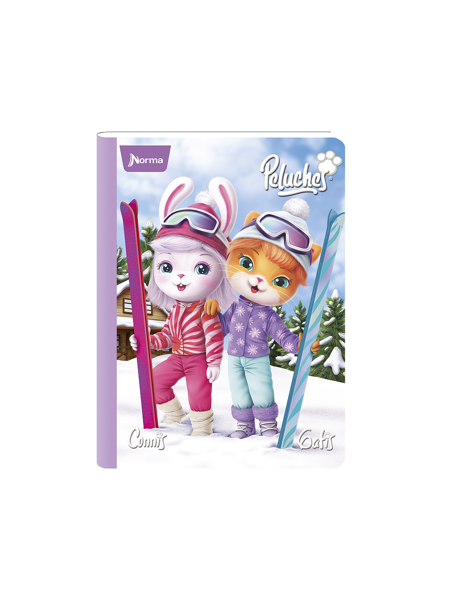 Cuaderno Cosido Peluches 50 Hojas Líneas 3