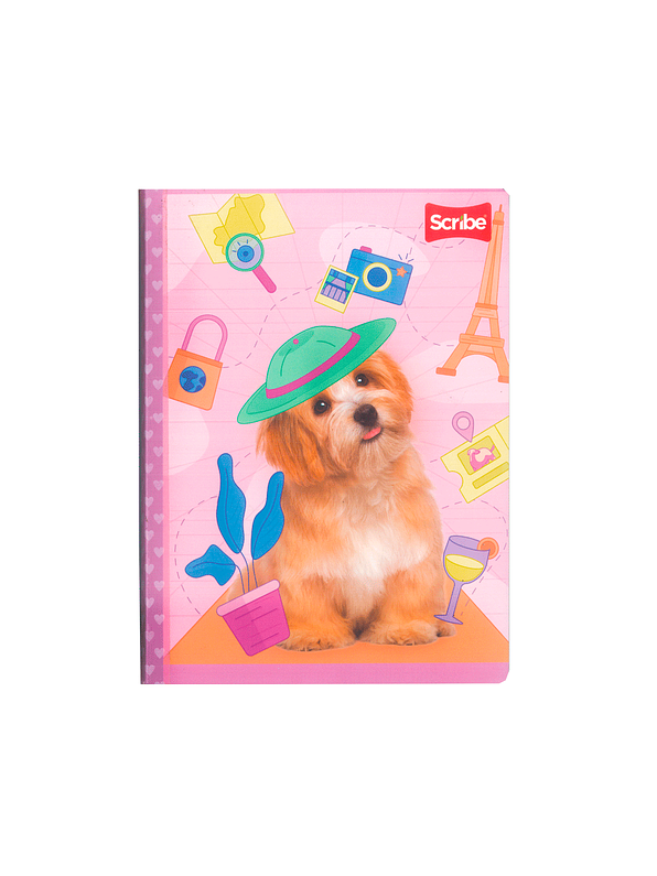 Cuaderno Cosido Huellitas Líneas 100 Hojas 4