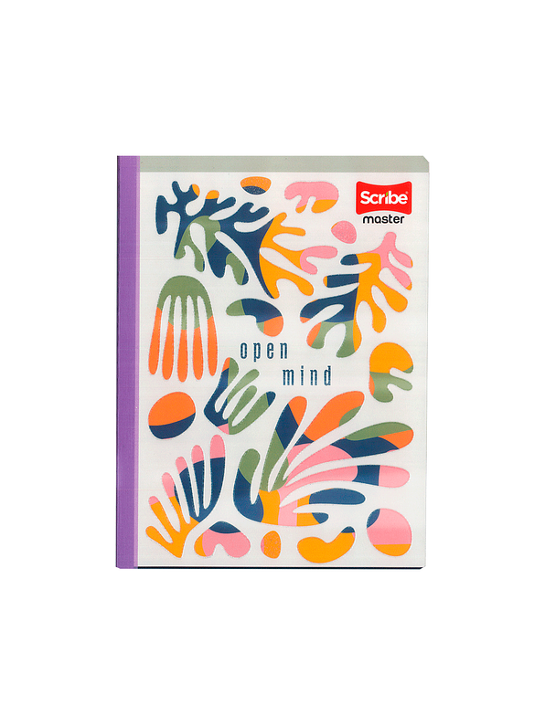 Cuaderno Cosido Master Femenino 50 Hojas Cuadros 6