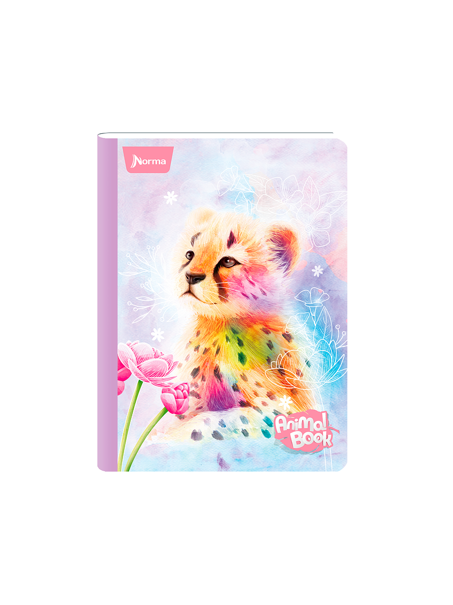 Cuaderno Cosido Pasta Dura Animal Book 90 Hojas Cuadros 2