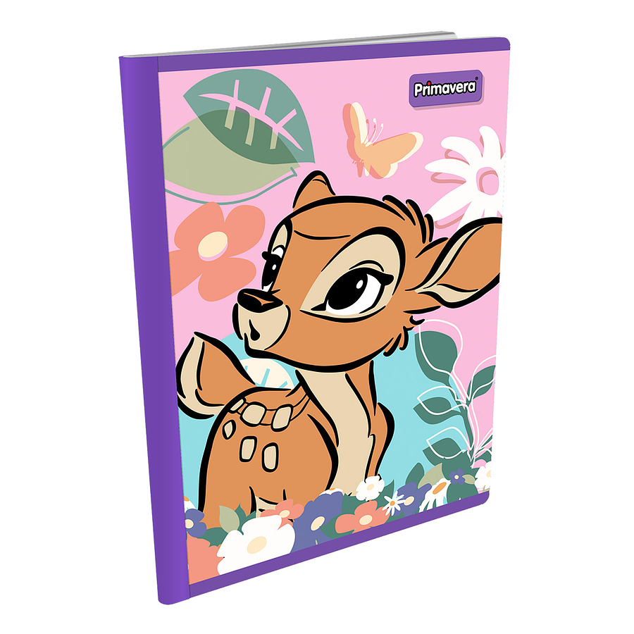 Cuaderno Cosido Primavera Disney Femenino 50 Hojas Cuadros 1