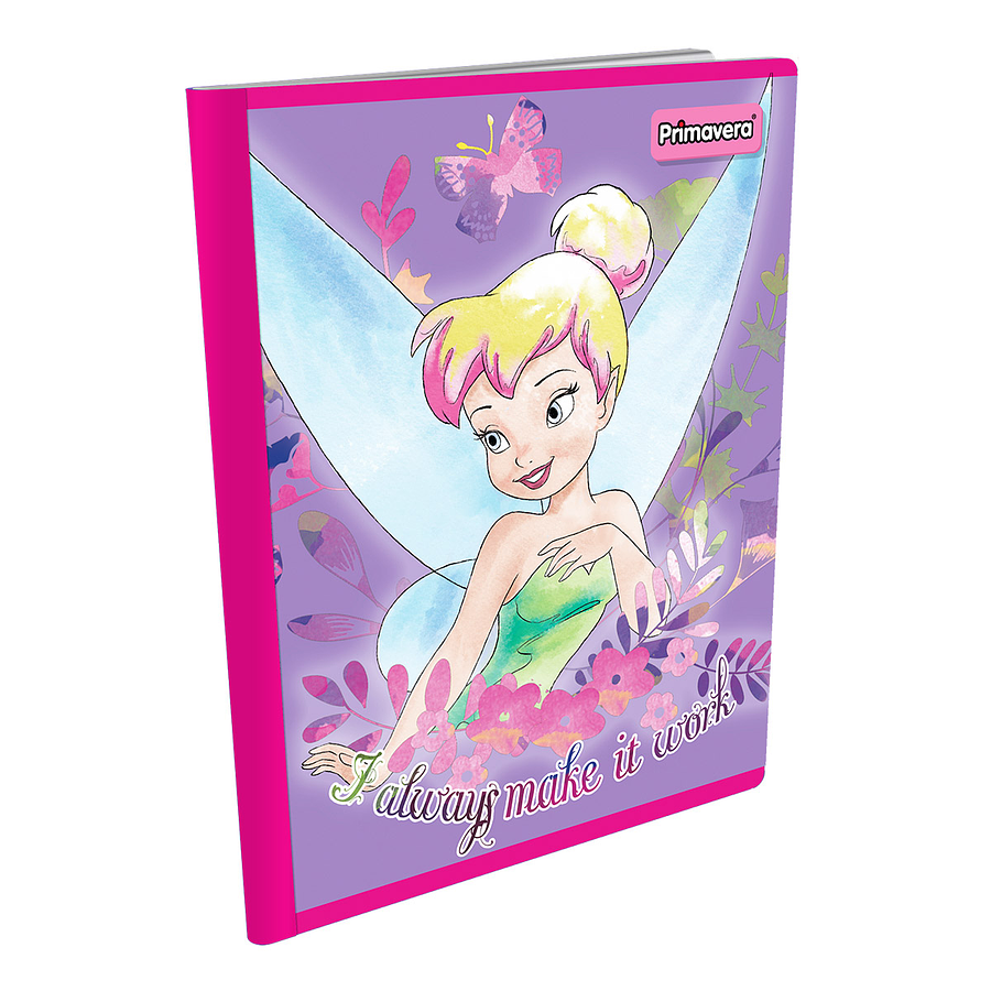 Cuaderno Cosido Primavera Disney Femenino 50 Hojas Cuadros 8