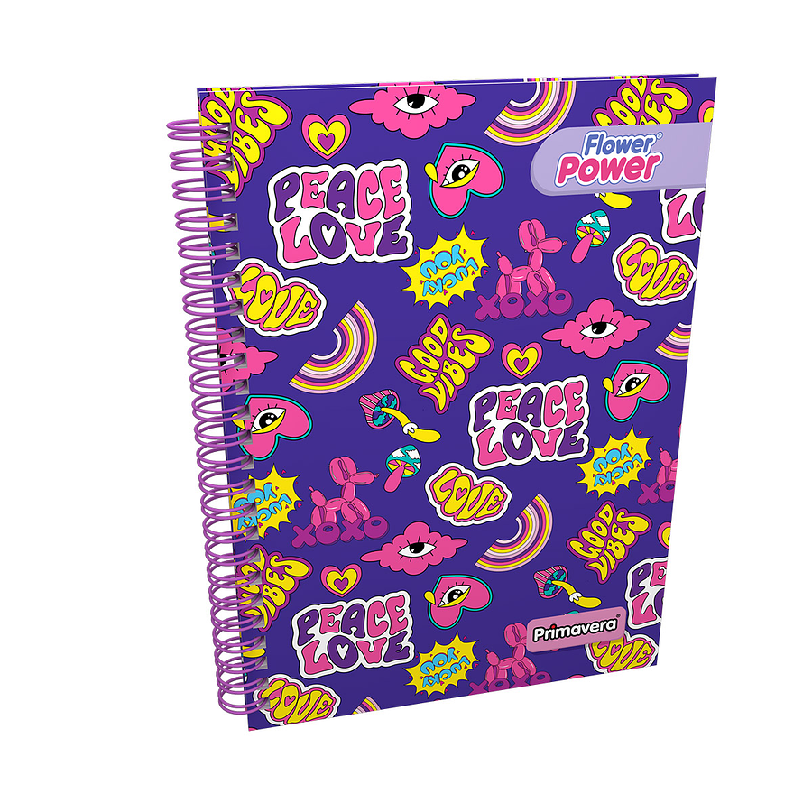 Cuaderno Argollado  Primavera  Pasta Dura Mujer Cuadros  3