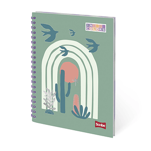 Cuaderno Catedrático Pasta Dura Incolors 80 Hojas Cuadros Mujer