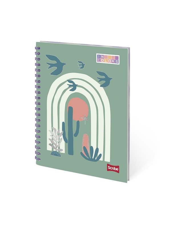Cuaderno Catedrático Pasta Dura Incolors 80 Hojas Cuadros Mujer 1