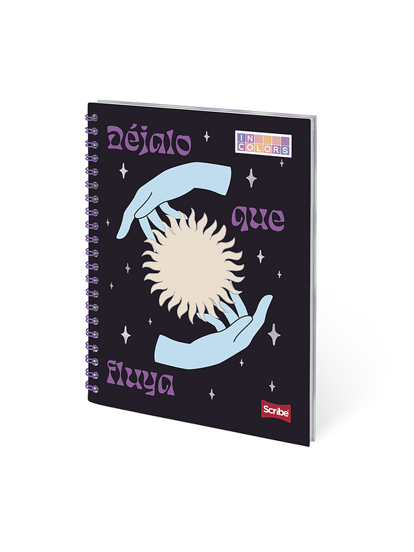 Cuaderno Catedrático Pasta Dura Incolors 80 Hojas Cuadros Mujer 2