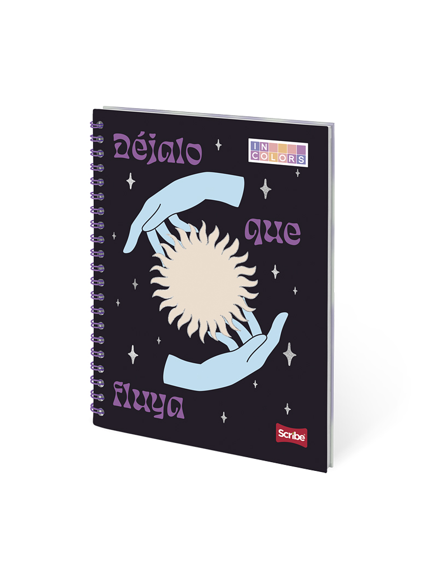 Cuaderno Catedrático Pasta Dura Incolors 80 Hojas Cuadros Mujer 2