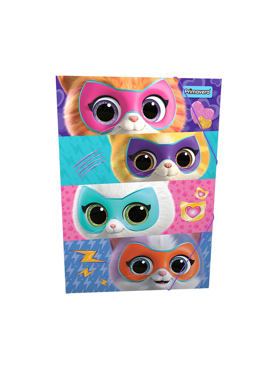 Carpeta Primavera Plástica Con Liga Niña 2