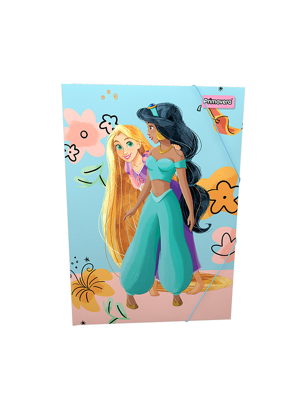 Carpeta Primavera Plástica Con Liga Niña 3