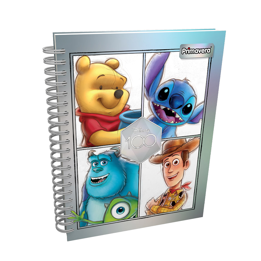 Cuaderno Primavera 5 Materias Catedrático Disney 100 Femenino 1
