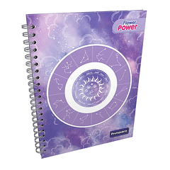 Cuaderno Catedrático Primavera Flower Power Mujer 80 Hojas Lineas