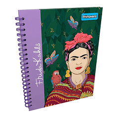 Cuaderno Catedrático Primavera Flower Power Mujer 80 Hojas Lineas
