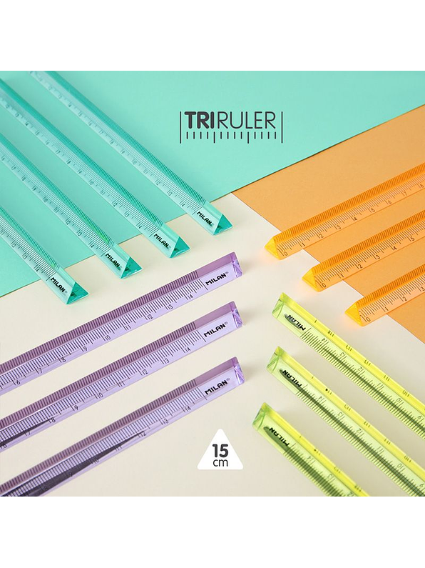 Regla Triangular 15 Cms Serie New Look  2