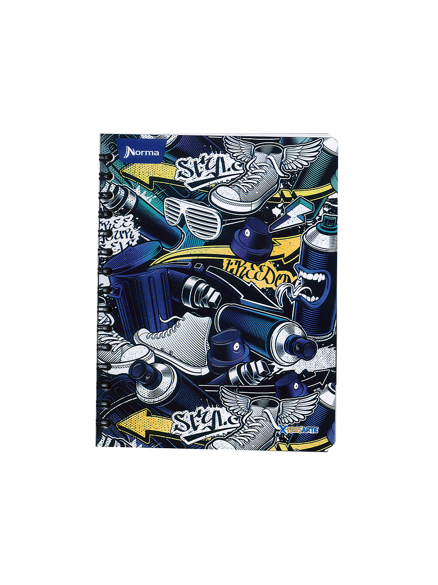 Cuaderno Argollado X-Presarte 80 Hojas Cuadros Masculino 7