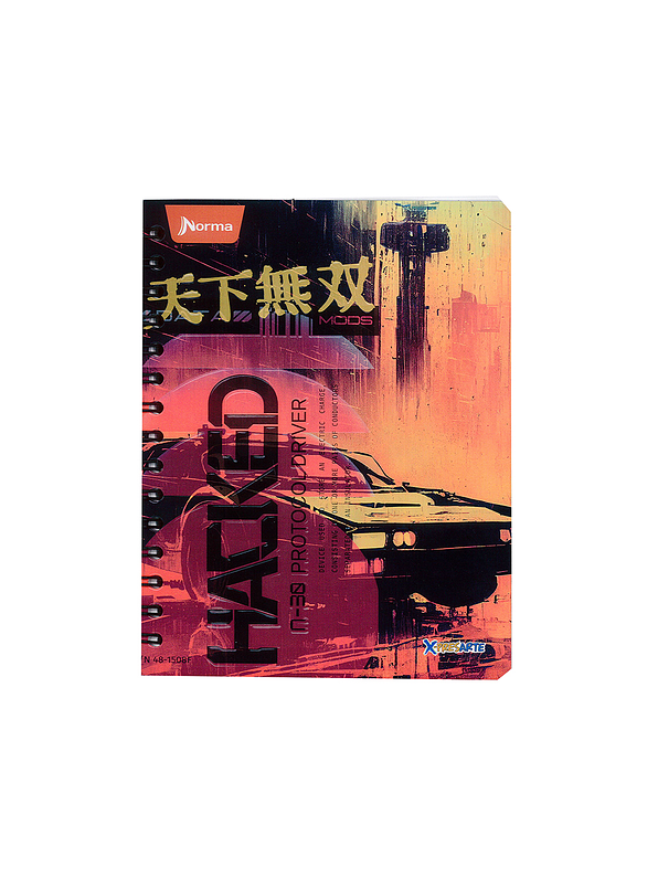 Cuaderno Argollado X-Presarte 80 Hojas Cuadros Masculino 9